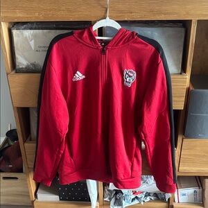 Adidas NC State Red & Black Zip-up Hoodie